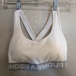 WORN ONCE Under Armour Medium Racer back Sports Bra White